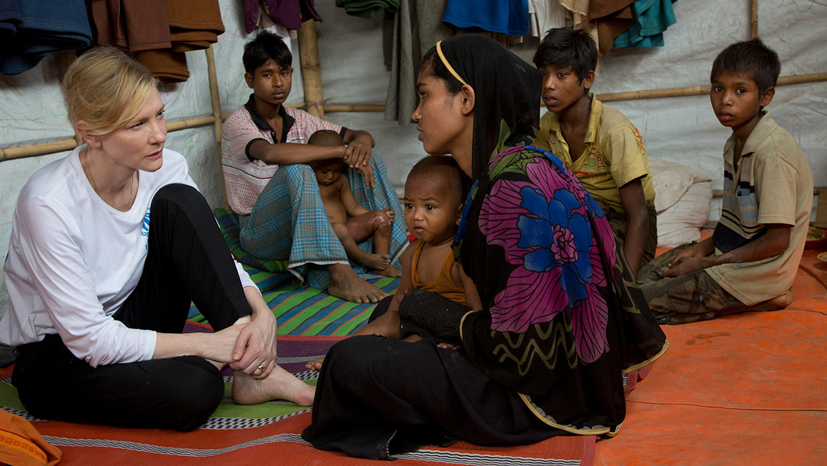 UNHCR UN Refugee Agency Cate Blanchett Mission Bangladesh Rohingya Emergency