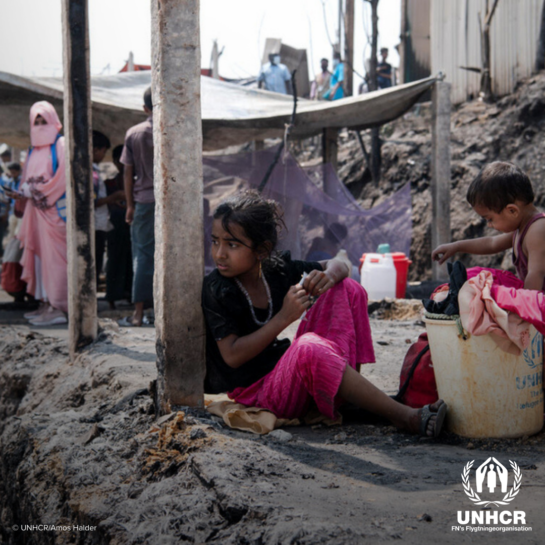 Child forced to flee from Myanmar