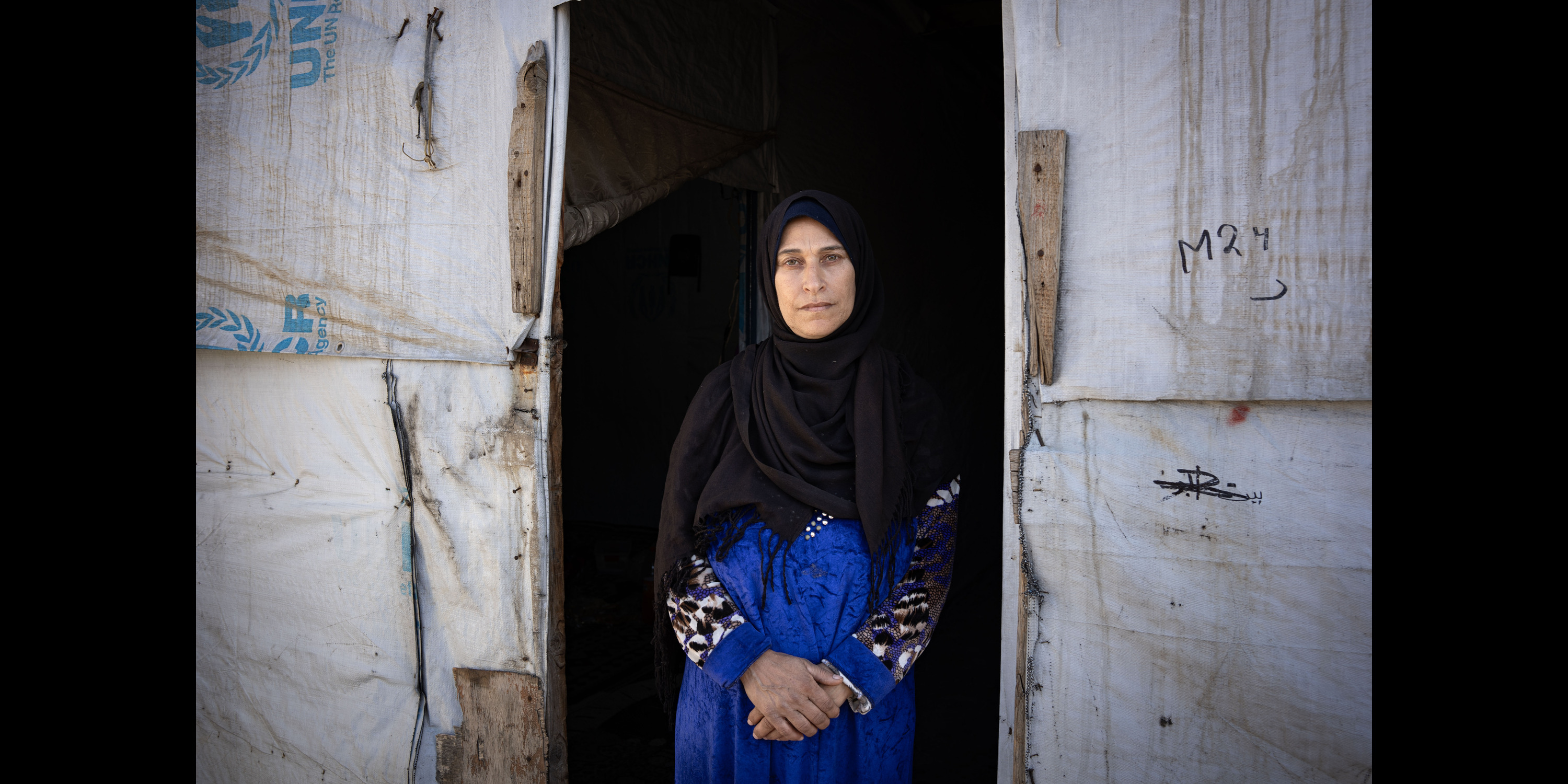 Lebanon. Syrian refugees living in Saadnayel camp consider returning home