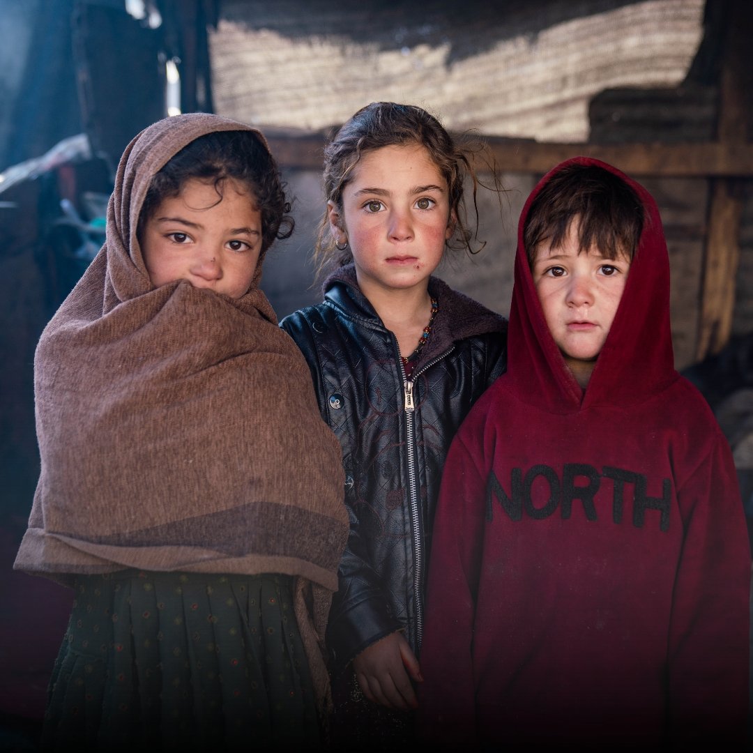 Sherin with her cousins - She dreams of a better life and a future free from struggles.