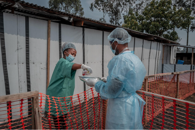 Healthcare staff at the Mpox isolation centre in the Rusayo displacement site in North Kivu, DRC in 2024. UNHCR stands ready to support authorities and partners in scaling up any necessary health response related to the Ebola outbreak of May 2026.