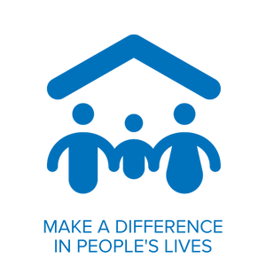 make a difference in peoplel's lives icon