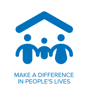 make a difference in peoplel's lives icon