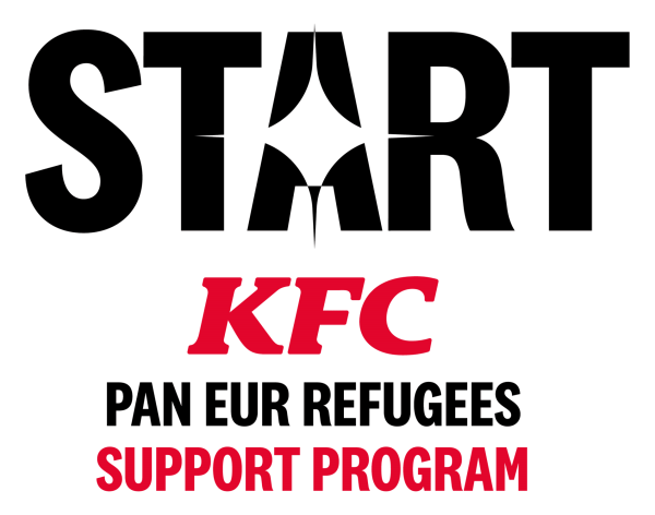Start KFC pan eur refugees support program logo