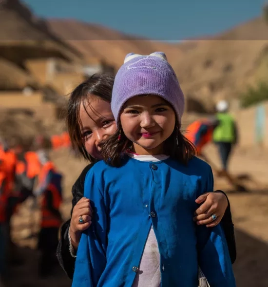 Afghan children in communities supported by UNHCR 