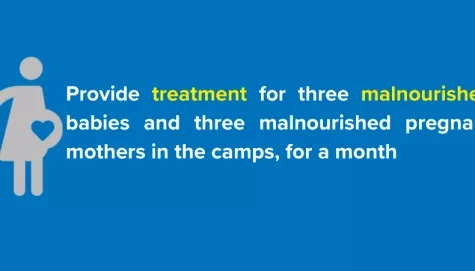 Provide treatment for malnourished babies and pregnant mothers